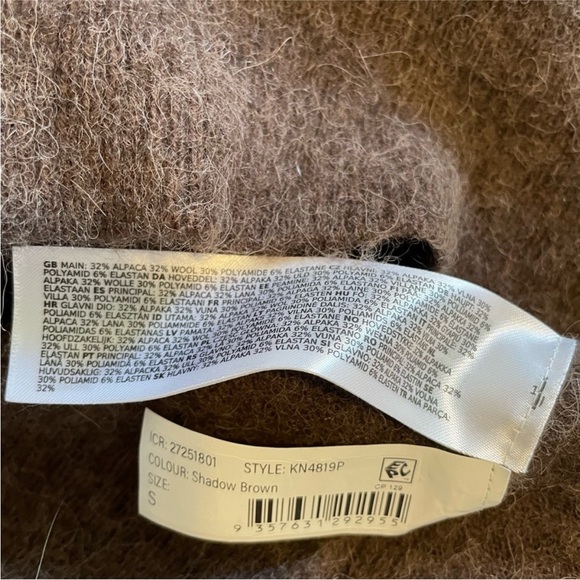 Ever New Alpaca Blend Puff Shoulder Sweater Brown | Soft Luxe Knit | Size Small - Picture 9 of 12